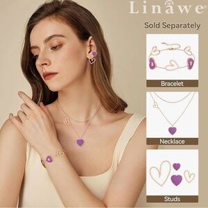 Purple Heart Jewelry Set